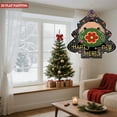 thumbnail image 4 of Stylish Metal Hanging Christmas Tree Wind Spinner - Festive Garden Decoration with Concentric Wavy Lines & Cheerful Design, 4 of 7