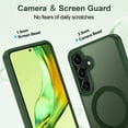 thumbnail image 6 of CASEFIV for Samsung Galaxy S24 Plus Case,with Magnetic Invisible Stand [Military Drop Protection] [Compatible with MagSafe] Shockproof Slim Translucent Anti-Slip,Green, 6 of 8
