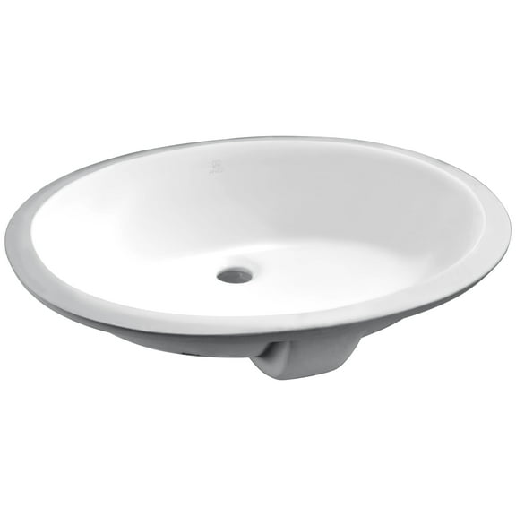 ANZZI Rhodes Series 21.5 in. Ceramic Undermount Sink Basin in Glossy White