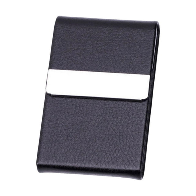 Esquirla Business Card Holder Magnetic Closure Versatile Compact Credit Cards Carrier Lychee pattern