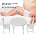 thumbnail image 3 of Fosa Mini Table de Maison de Poupée, Accessoires de Maison de Poupée 3 Pcs Table Chaise Mobilier de Simulation Accessoires de Photographie 1:12, Mobilier de Maison de Poupée, 3 of 8