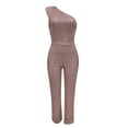 thumbnail image 4 of LMOIPLI Women's Lightweight Long Pants Vintage Adjustable Strap Romper Fashion Summer Clothes Plain Color Baggy Overalls Long Bib Pants Adjustable Strap Romper Wide Leg Outfits Pink L, 4 of 4