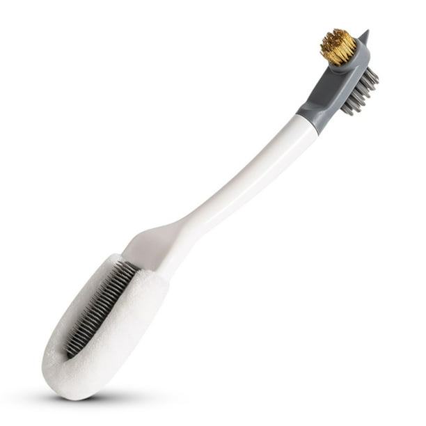 Injueey Cepillo para zapatos 3 en 1, depurador de zapatillas de deporte de doble cara, removedor de agarre, herramienta Universal portátil para pulir Suministros de limpieza para el hogar Injueey HA010427-00