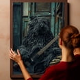 thumbnail image 6 of Bergamasco Sheepdog Dog and Guitar Picture Poster Unframe, Bergamasco Sheepdog Dog Canvas Frame Ready to Hang - Funny Bathroom Decor - Gifts For Her, 6 of 6