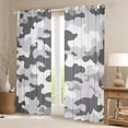thumbnail image 2 of jejeloiu Gray Vintage Camo Blackout Curtains Set of 2 (52x84 Each),Western Farmhouse Camouflage Window Curtains For Boys Men, 2 of 6