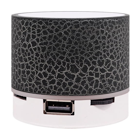Black Small Portable Bluetooth Speaker With Hd Sound Aluminum Allody Body Usb Rechargeable For Phone Tablet Laptop