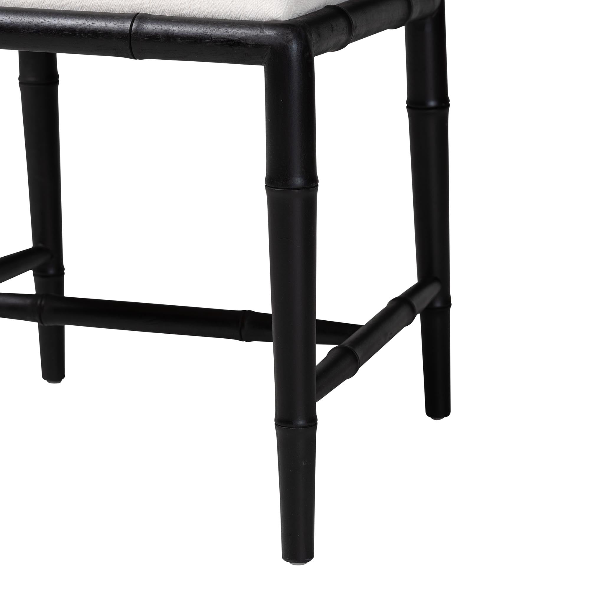 bali & pari Boone Boho Dining Chair, Dining Height 20.10", Black