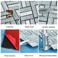 thumbnail image 4 of 1pc Rectangle Craft Mirror Tiles 11.8x12.2inch Self-Adhesive Wallpaper Tiles Glass Mirror Tile Mosaic Peel and Stick Backsplash for Craft Home Decor Living Room Bedroom Bathroom Shower, 4 of 7