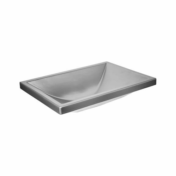 Native Trails Amara Fireclay Dual Mount Bathroom Sink - 20" x 14" x 4.75" Platinum Metal Finish