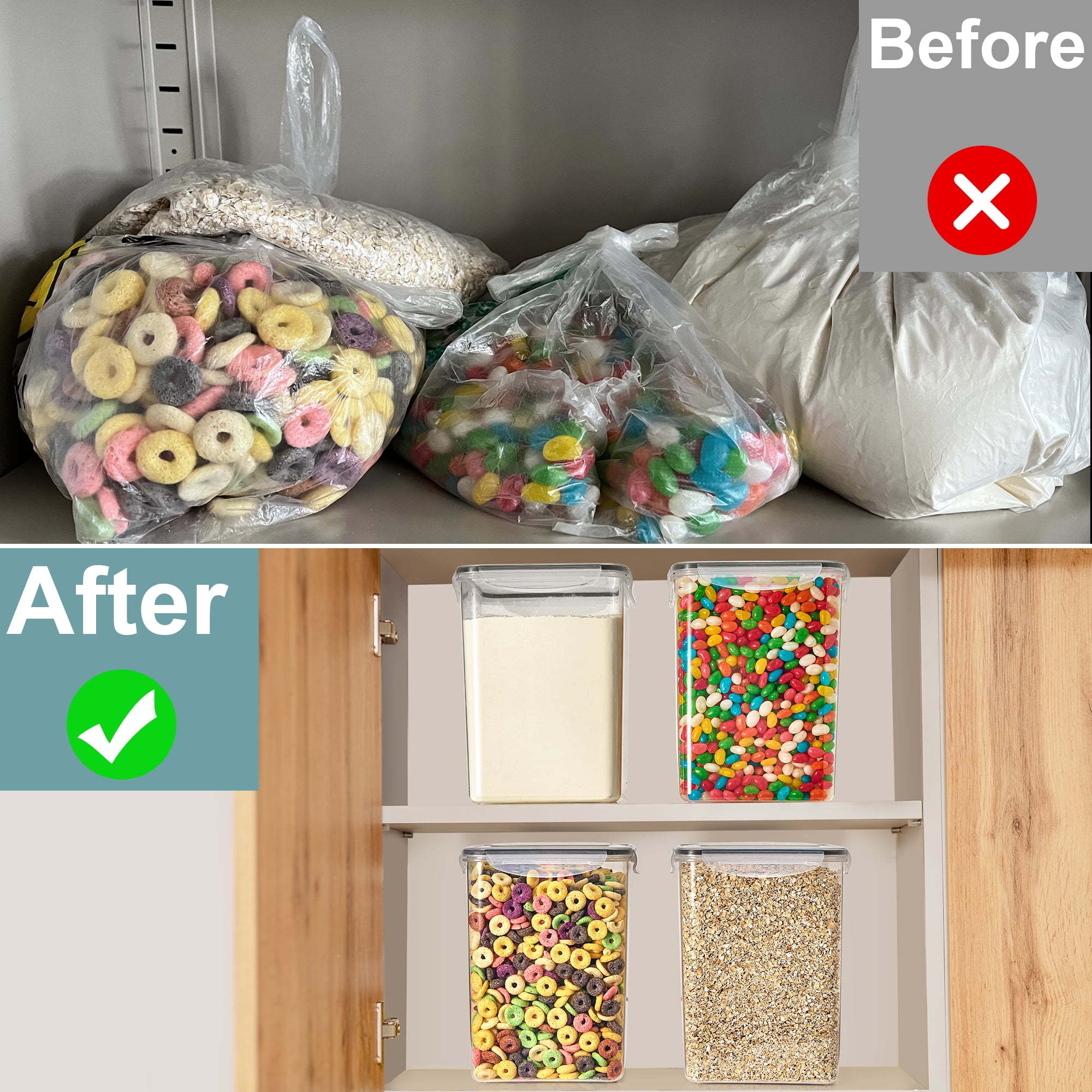 Sorbus 2-Pack Clear Plastic Airtight Dry Food Storage Containers