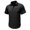 Black, variant on CaiJunJia George Polo Shirt,Men's Classic Fit Short Sleeve Dual Tipped Collar Polo Shirt