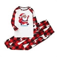 thumbnail image 3 of Odeerbi Christmas Pajamas for Family Holiday Long Sleeve Family Christmas Pajamas Matching Sets Kids Christmas Plaid Printed Blouse Tops + Pants Sleepwear Family Matching PJs Set Red, 3 of 6