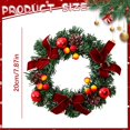 thumbnail image 3 of 7.87‑inch Handmade Artificial Christmas Front Door Wreath, Red Berries Pinecone Fern Decor Wreath, Holiday Wreath for Home indoor Outdoor Display, 3 of 7
