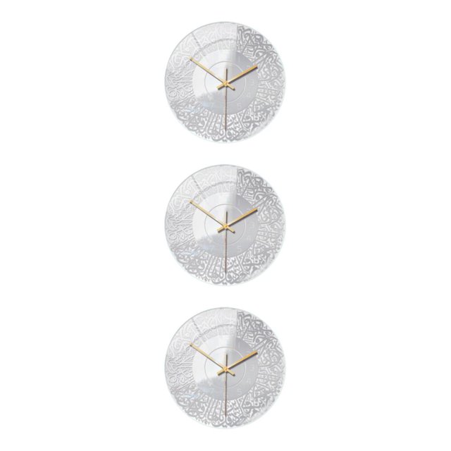 Reloj de pared silencioso Kearding 30 cm Cuarzo Plata