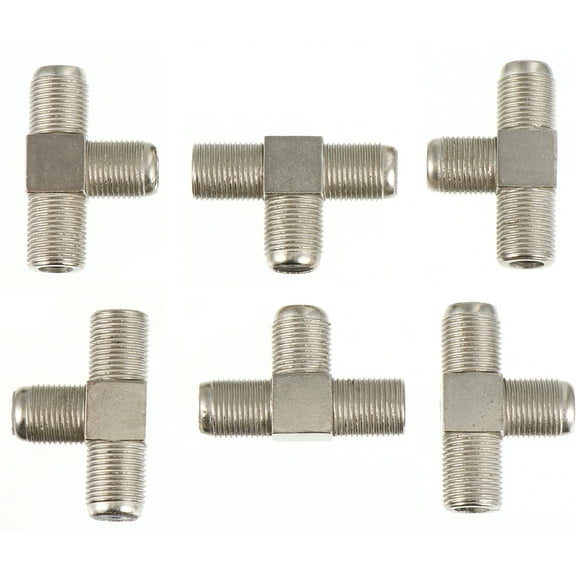 HOMEMAXS 10pcs 3 Way F Type Coax Splitters Female to 2 Female Coaxial Adapter