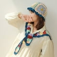thumbnail image 5 of YUUZONE Crochet Hats For Women Flower Knit Bucket Hat Shawl Embroidered Floral Fisherman Hat Summer for Sun Hat Sunscreen, 5 of 19