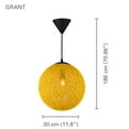 thumbnail image 2 of Xtricity - Pendant Light, 11.81 '' Width, From Grant Collection, Yellow, 2 of 3