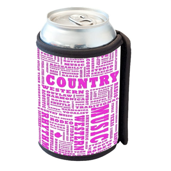 KuzmarK Insulated Drink Can Cooler Hugger - Country Western Music