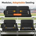 thumbnail image 6 of DKMOCO 25" Wide Stadium Seats with Back Support, Folding Bleacher Chairs, Portable Cushioned Seats with Side Storage Bags, for Outdoor Sports & Events, 6 of 7