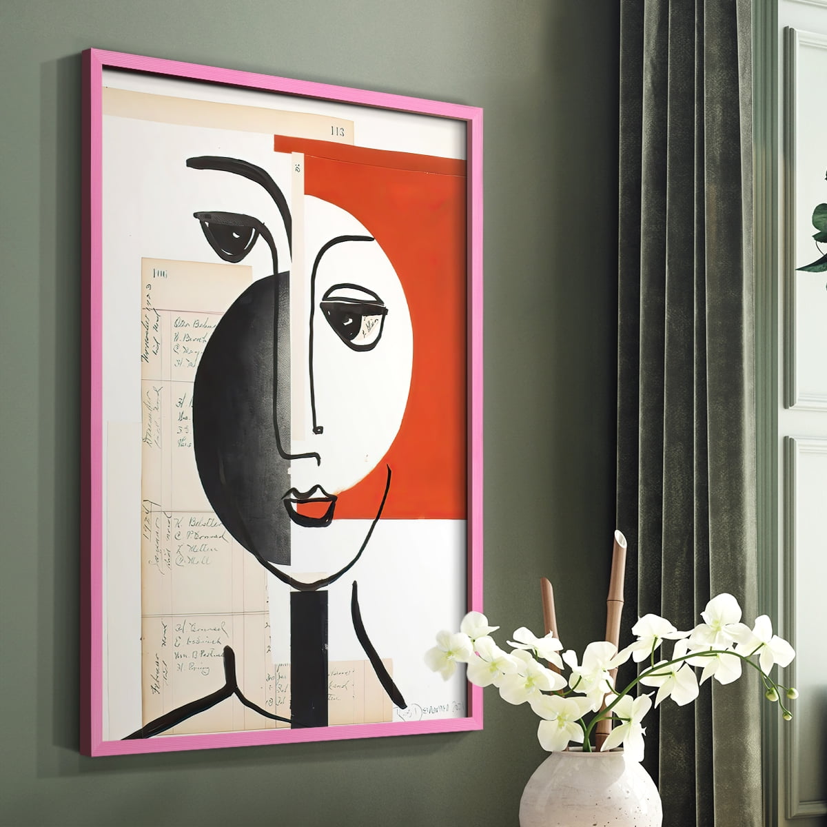Faces of A Century IV in Paper Solid Wood 11 x 14 Framed Print