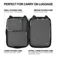 Gonex 4 Set Large Compressed Travel Packing Cubes, Expandable Luggage