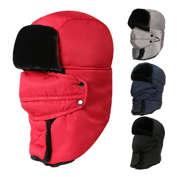 Visland Women Men Face Mask Hat, Fashion Casual Plush Full Face Mask Cover Winter Head Face Neck Ears Warm Windproof Balaclava Cap for Motorcycle Cycling Fishing Skiing Snowboarding