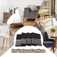 thumbnail image 5 of Furniture Sliders for Carpet, 8/16 Pack 3.5" Square Moving Pads with Foam Grip, Reusable Plastic Floor Protectors for Sofa, Bed, Chair & Heavy Furniture, 5 of 7
