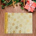 thumbnail image 4 of Aooww Christmas Table Runner White Gold Snowflake Table Runner Seasonal Winter Christmas Xmas Holiday Decorations for Indoor Outdoor Kitchen Dining Living Room 108.26x11.02in, Gold, 4 of 6