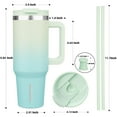thumbnail image 7 of BJPKPK 40 oz Insulated Tumbler With Lid And Straw Stainless Steel Tumblers Cup With Handle For Women And Men,Mint, 7 of 7