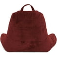 thumbnail image 5 of Husband Pillow - Maroon Big Reading & Bed Rest Pillow with Arms - Sit Up Tall with Premium Shredded Memory Foam, Detachable Neck Roll, Removable Plush Covers & Zipper Shell for Adjustable Loft, 5 of 13