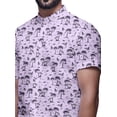 thumbnail image 4 of BESTMAN Slim Fit Shirts For Men Button Down Short Sleeve Printed Shirts For Boys, 4 of 5