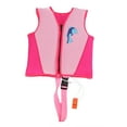 thumbnail image 1 of Chaleco de natación para niños rosa de neopreno EPE suave y resistente al desgaste, alta seguridad, buena flotabilidad, evita rozaduras, chaleco de natación para bebés con silbato S, 1 of 14