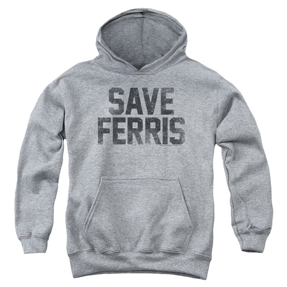 Ferris Bueller - Save Ferris - Youth Hooded Sweatshirt - Small