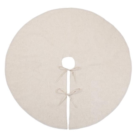 84 in. Toscana Tree Skirt with Piping, Silver