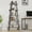 Dark grey wood grain, variant on Bookshelf 5 Tier Industrial Wood, Tall Open Rustic Etagere Bookcase Ladder, Standing Display Shelves for Home Living Room Bedroom Office Storage, Light Grey Oak