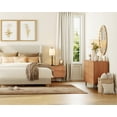 thumbnail image 4 of 2 Pcs Bedroom Set, 6 Drawer Dresser And Nightstand Set with Minimalist Reeded Design, Oak Double Dresser With Hidden Handles, 4 of 9