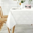 thumbnail image 6 of GymChoice Solid Flower Jacquard Table Cloth,Rectangle Tablecloth Wrinkle Free Table Cloth Spill Proof Heavy Weight Fabric Tabletop Decoration for Kitchen Banquet Party, Rectangle, 6 of 9