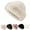Beige, variant on Hbtdoern Faux Fur Bucket Hat for Women, Warm Plush Fisherman Hat, Stylish Winter Cold Weather Hat with Adjustable Fit