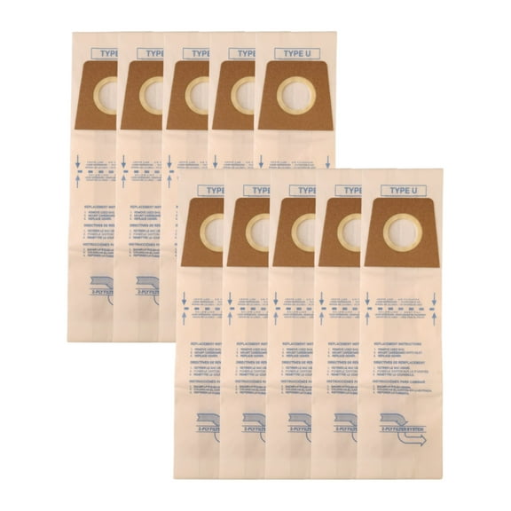 VacBagsUSA Replacement Micro Filtration Vacuum Bags for Dirt Devil Type U (10 Pack)