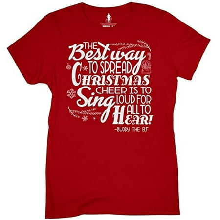 Ripple Junction Elf The Best Way to Spread Xmas Cheer Women's T-Shirt Large (Best Way To Sell T Shirt Designs)