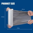 thumbnail image 4 of MasterSpec Clear Plastic Stretch Wrap Film, 19.69in x 1312.34ft Durable Packing Moving Packaging Heavy Duty Shrink Film 25U with Plastic Rotary Handle, 4 of 10