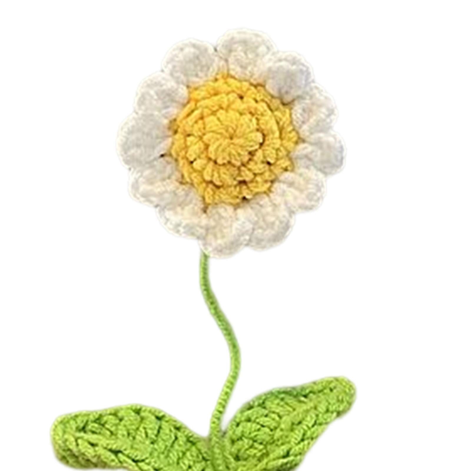 Mewaii Crochet Daisy Crochet Flowers and Potted Plants Decoration DIY with  Easy Peasy Yarn Mother's Day Gifts