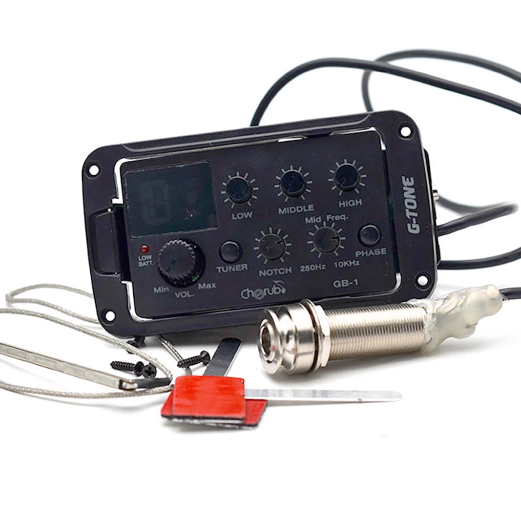 GB-1 Acoustic Guitar Preamp Guitar Equalizer 3-Band EQ Equalizer with Piezo Pickups