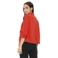 thumbnail image 2 of Women's 3/4 Sleeve Open Front Casual Cardigan Blazer Jacket, 2 of 5