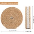 thumbnail image 2 of Cinta de yute con encaje G2PLUS de 10 m, cinta decorativa de rayas de yute de 2,5 cm, perfecta para decorar bodas, cumpleaños y mucho más, 2 of 6