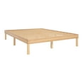 thumbnail image 4 of Full Size Wood Platform Bed Frame, No Box Spring Needed, Solid Pine Wood Full Bed Frame, Japanese Full Bed Frame - Natural, 4 of 11