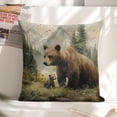 thumbnail image 6 of bear cub forest linen throw pillowcase decoration pillowcase gifting preferred 18x18 inch cushion cover 4 sets sofa pillowcase sofa bedroom living room car, 6 of 8