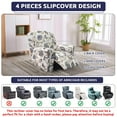 thumbnail image 4 of LKJYER Recliner Slipcover-Stretch Soft Slip Reclining Chair Slipcovers 4 -Pieces Furniture Protector for Recliner with Pocket Fitted Sofa Couch Cover Lazy Boy Chair Cover, 4 of 7