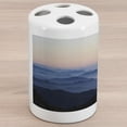 thumbnail image 1 of Fog Ceramic Toothbrush Holder, Mountain Ridges Scenic Photo Thailand Nature Dusk Time View Exploration, Decorative Versatile Countertop for Bathroom, 4.5" X 2.7", Multicolor, 1 of 4