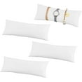 thumbnail image 1 of 4 almohadas largas para relojes de 9 x 3,1 pulgadas, de terciopelo blanco, para exhibir relojes, guardar relojes, pulseras y brazaletes., 1 of 6